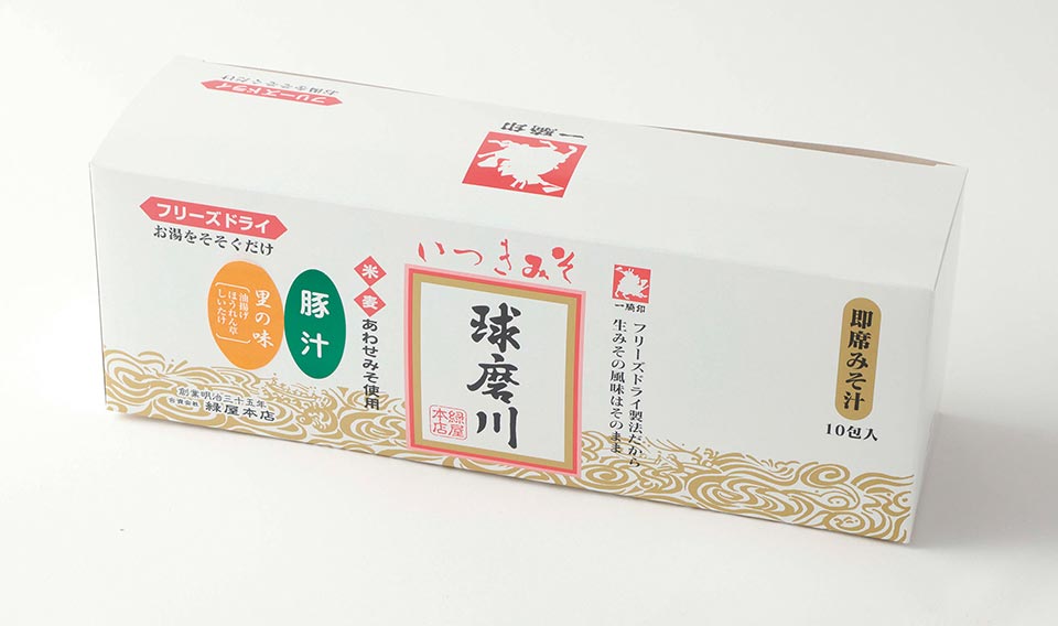 つぶ味噌仕立て 本格フリーズドライみそ汁 磯の味12食、里の味6食、豚汁4食