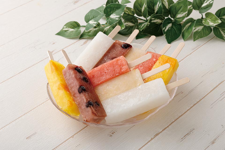 くずバー 10本 おまかせ セット みかん、すいか、いちご、ピーチ、乳酸飲料風味、ブルーベリーからおまかせでのお届け
