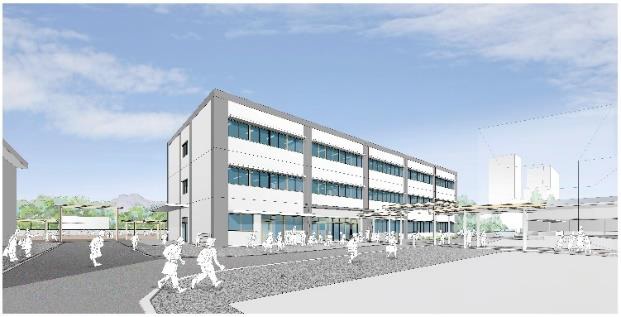 国際棟の完成イメージイラスト